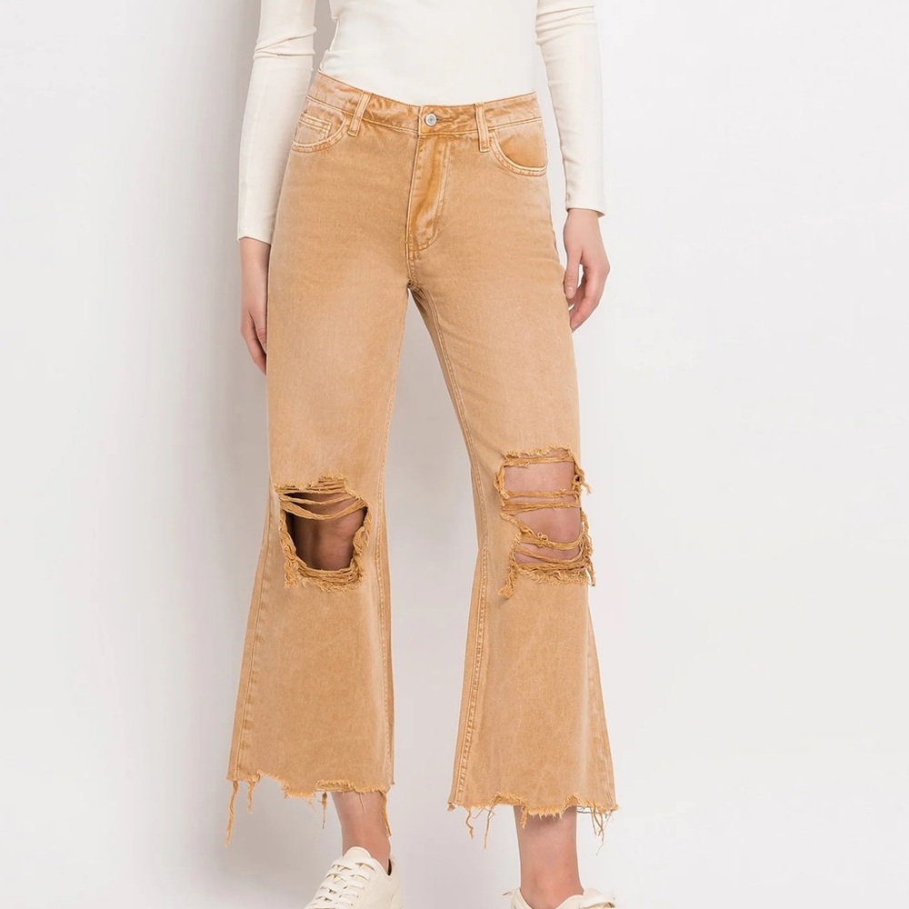 Vervet by Flying Monkey Wide Leg Distressed Jeans Women’s Size 27